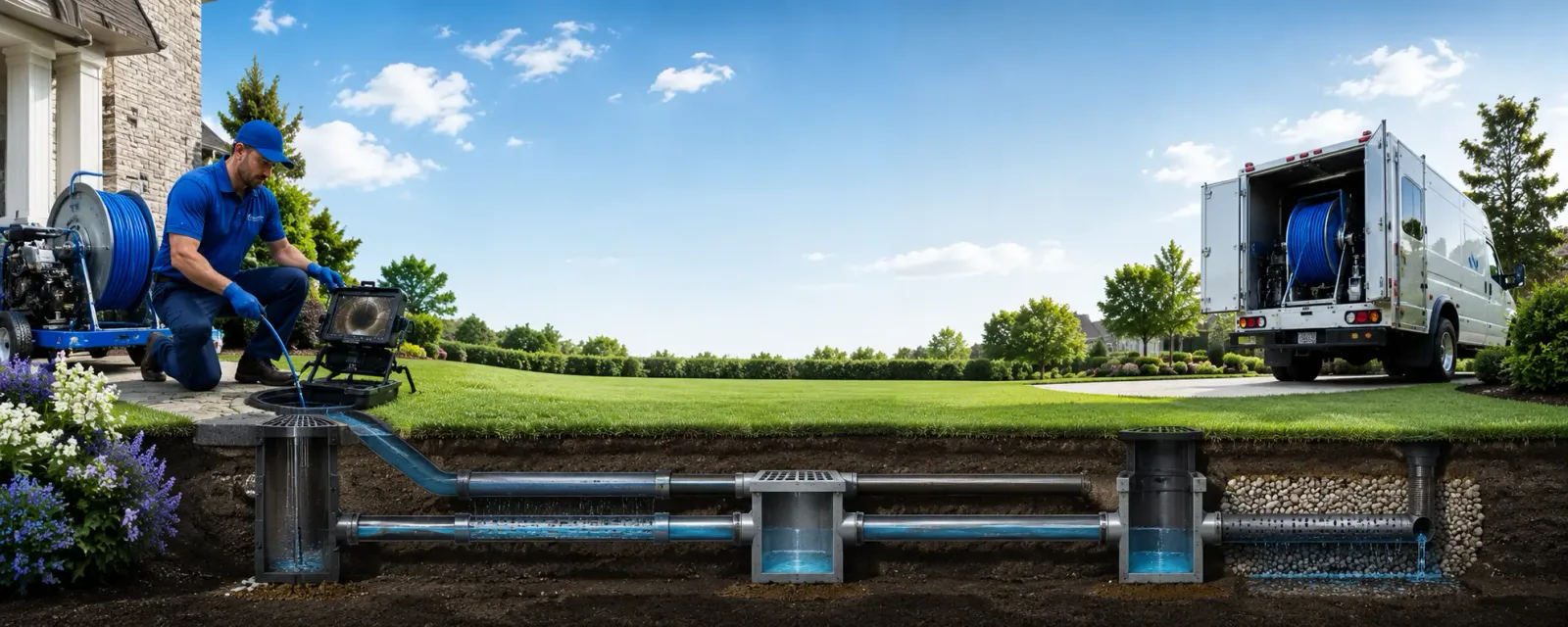 Outdoor drain cleaning information for Red Rock, TX